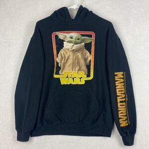 Star Wars The Mandalorian Baby Yoda Sweater Adult S/M Hoodie Sweatshirt Pullover